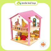 Tender Leaf Toys ของเล่นไม้ บ้านตุ๊กตา บ้านพิ้งค์ลีฟ Pink Leaf House