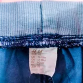 H&M กางเกงขาสั้นสียีนส์เอวเชือกผูก 12-18 m 