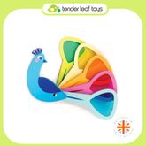 Tender Leaf Toys ของเล่นไม้ ของเล่นเสริมพัฒนาการ นกยูงหลากสี Peacock Colours