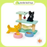 Tender Leaf Toys ของเล่นไม้ บ้านตุ๊กตา ของเล่นบทบาทสมมติ ชุดสัตว์เลี้ยงแมว Pet Cats Set