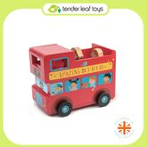 Tender Leaf Toys ของเล่นไม้ รถของเล่น กระปุกออมสินรถบัสลอนดอน London Bus Money Box