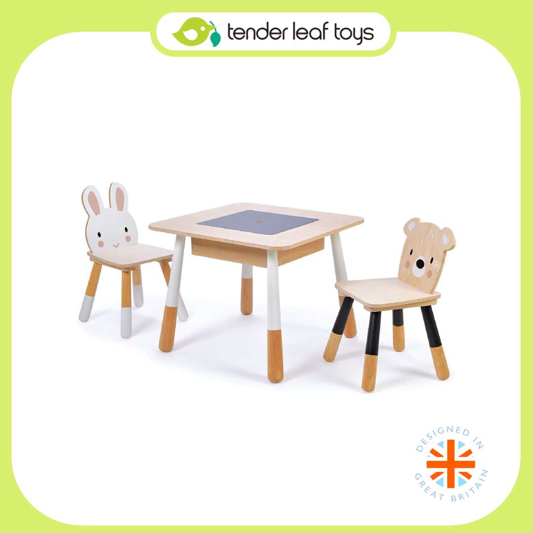 Tender Leaf Toys เฟอร์นิเจอร์เด็ก เฟอร์นิเจอร์ไม้ ชุดโต๊ะและเก้าอี้ Forest Table and Chairs