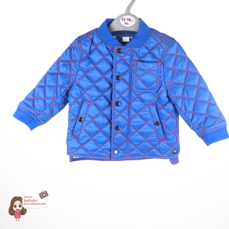 (ขายแล้ว) [คุณอั๋น ภูวนาท] เสื้อ BURBERRY ไซส์12m Baby boy blue Quilted Jacket สภาพ95%  (sold)