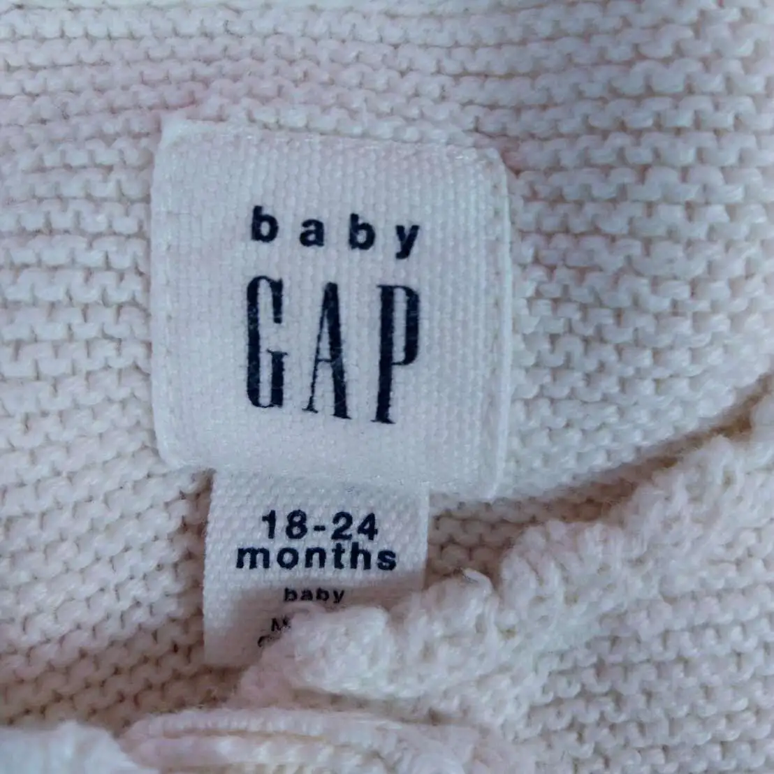  baby Gap เสื้อแขนยาวไหมพรมสีครีมไซส์ 18-24 