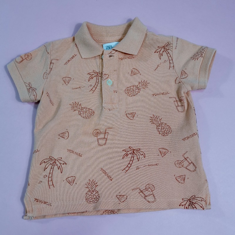 เสื้อโปโล zara baby size 9-12 months cm 80 