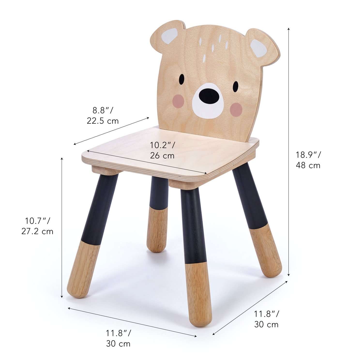 Tender Leaf Toys เฟอร์นิเจอร์เด็ก เฟอร์นิเจอร์ไม้ เก้าอี้ลายหมีน้อย Forest Bear Chair