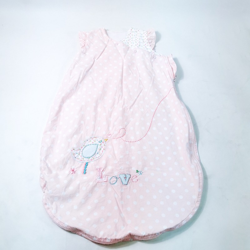 Mothercare - Sleeping Bag ถุงนอนเด็ก สีชมพูลายจุดสีขาว ใช้งานเพียง 2ครั้ง