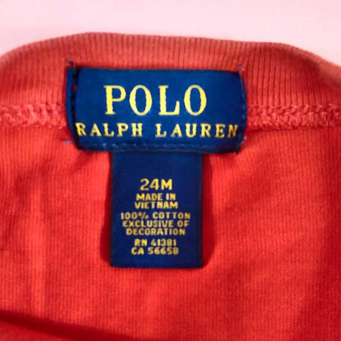 Polo เสื้อยืดแขนสั้นสีแดง ไซส์18m