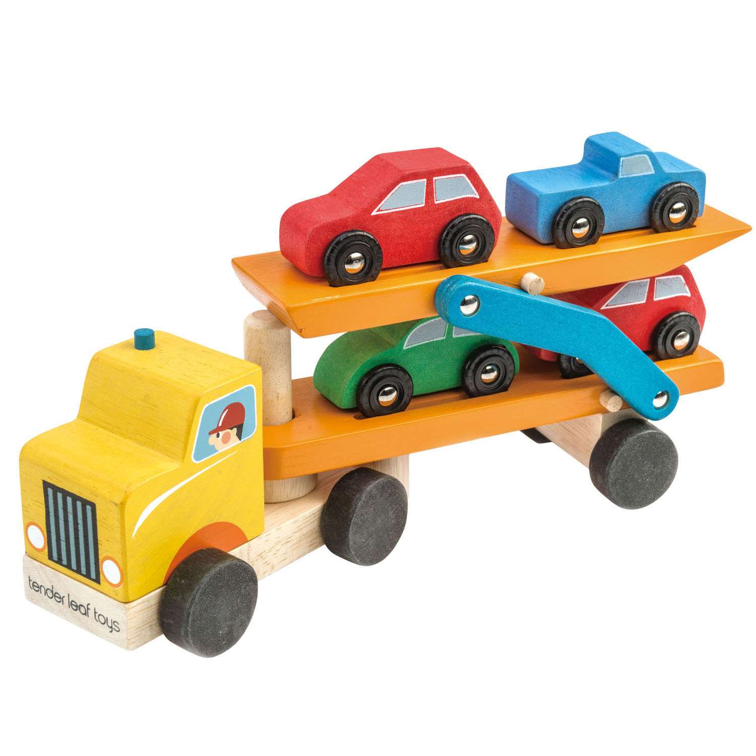 Tender Leaf Toys ของเล่นไม้ รถของเล่น รถบรรทุกรถยนต์ Car Transporter