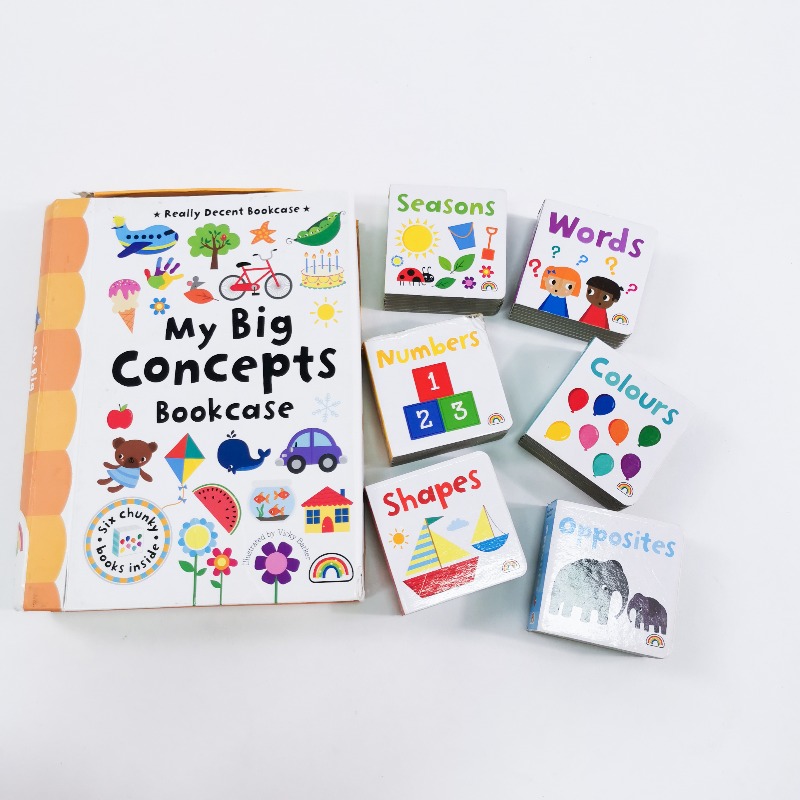 My Big Concepts Bookcase หนังสือเด็ก ภาษาอังกฤษ ชุดหนังสือบอร์ดบุ๊คเล่มเล็ก6เล่ม