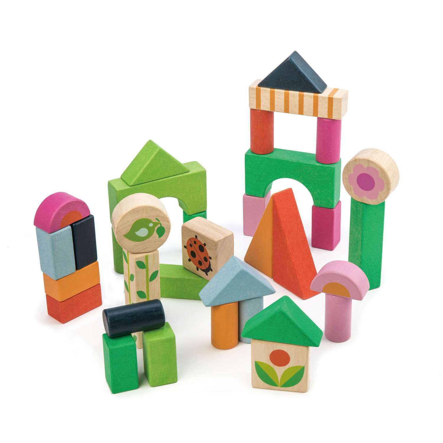 Tender Leaf Toys ของเล่นไม้ ของเล่นเสริมพัฒนาการ ชุดบล็อกคอร์ทยาร์ด Courtyard Blocks