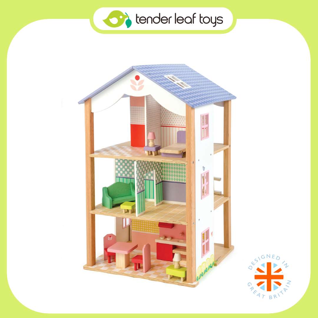 Tender Leaf Toys ของเล่นไม้ บ้านตุ๊กตา บลูเบิร์ดวิลล่า Bluebird Villa