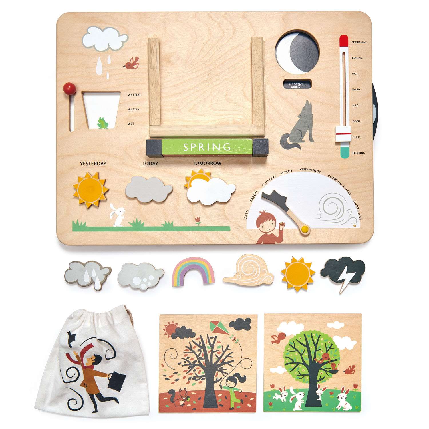 Tender Leaf Toys ของเล่นไม้ ของเล่นเสริมพัฒนาการ เครื่องวัดอุณหภูมิ Weather Watch