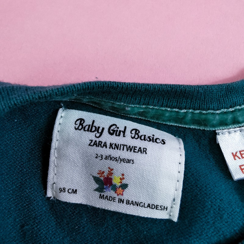 เสื้อหนาว Zara BAby girl basics 