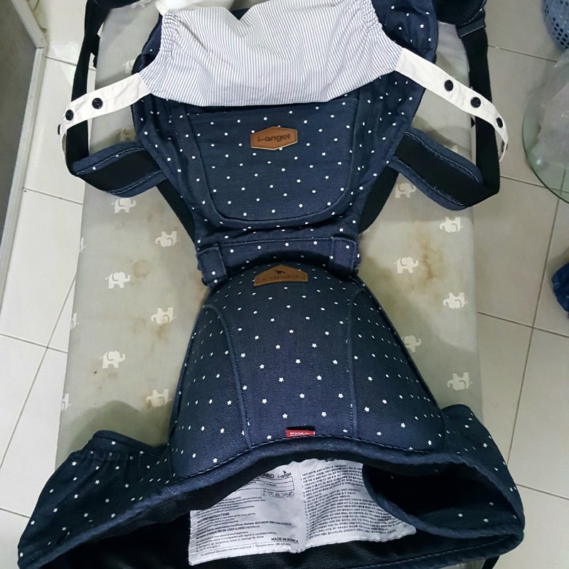เป้อุ้มเด็ก i-angel รุ่น hip-seat collection Denim Starlit