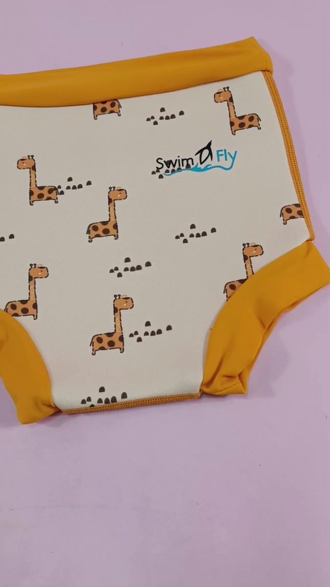 ชุดว่ายน้ำรักษาอุณหภูมิ Exploring, Cute Giraffes (เสื้อแบบไม่มีแขน) XS 1-2 y