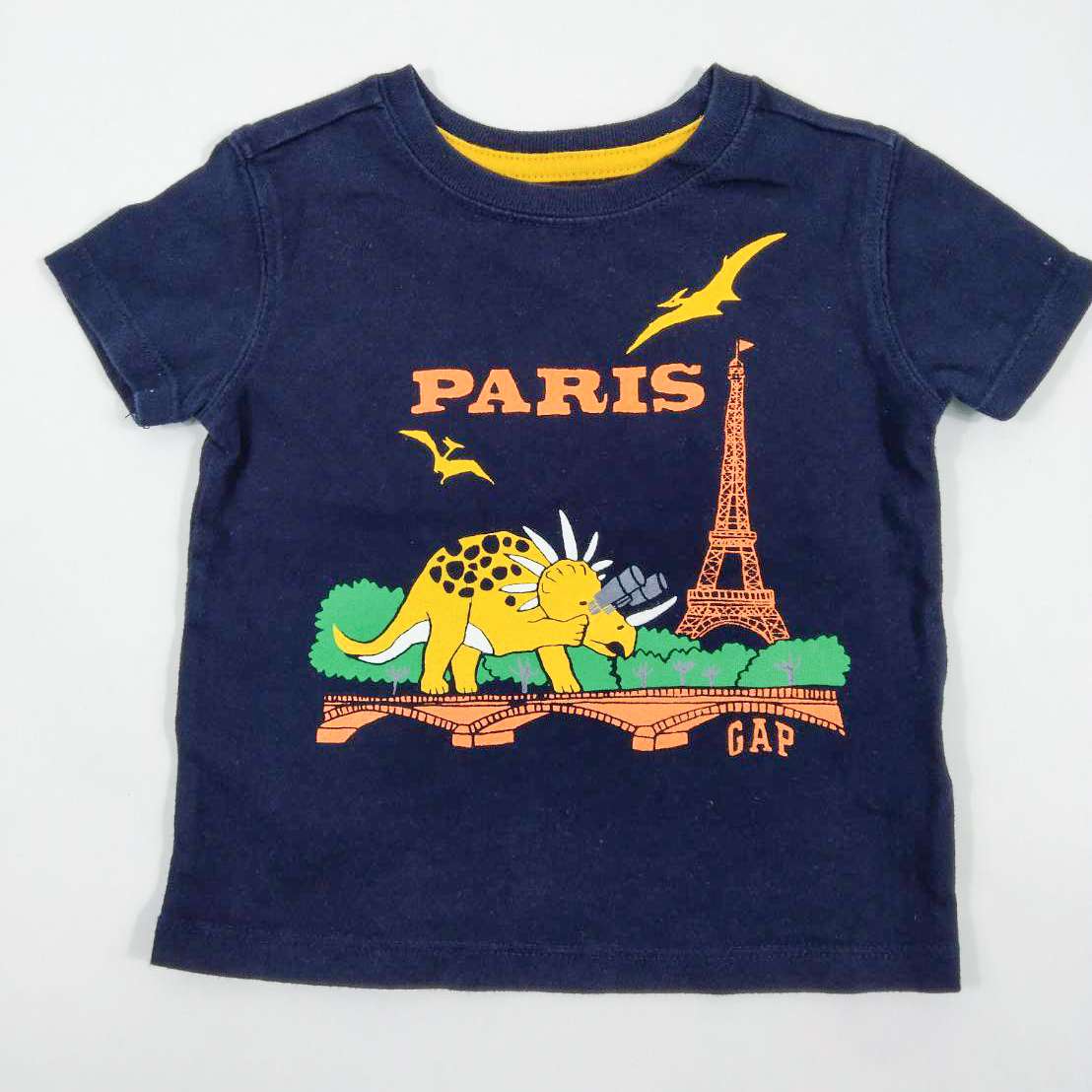 baby Gap เสื้อยืดแขนสั้นสีกรม6-12 ลาย PARIS 