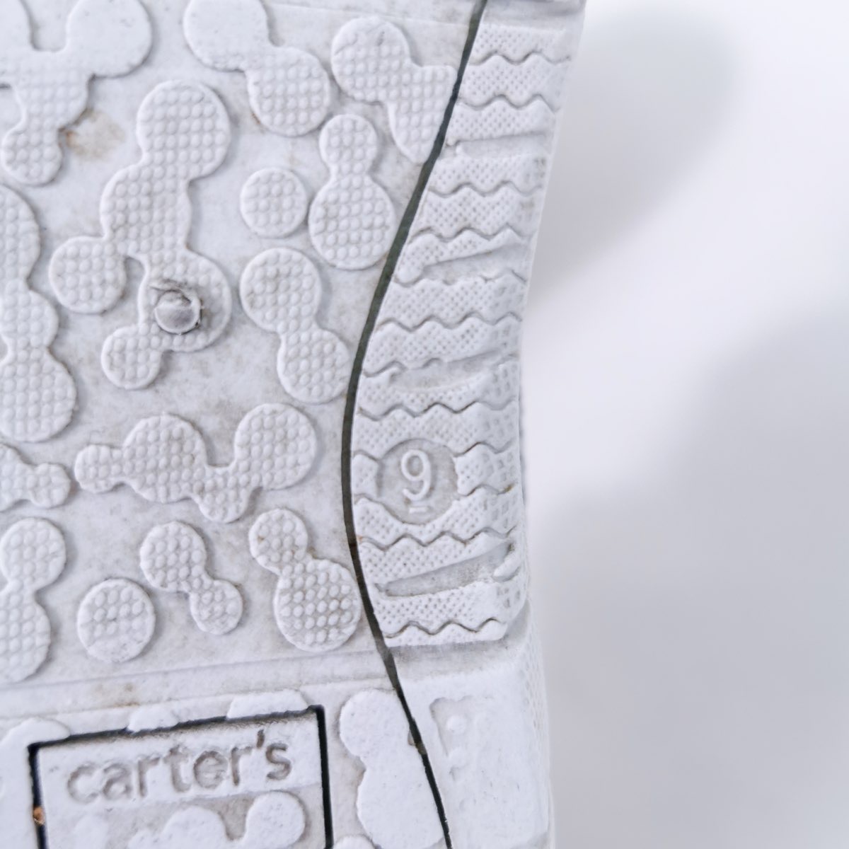 carter's รองเท้าผ้าใบแบบถักสีเทาชมพู size 15.6 cm