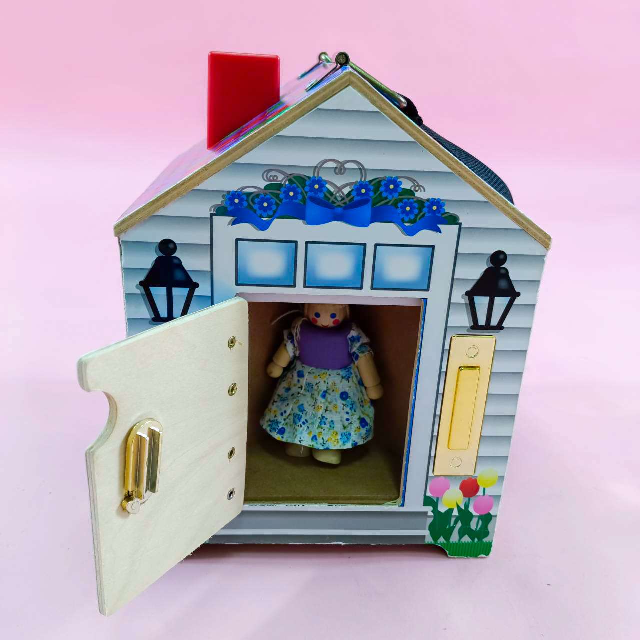 ตุ๊กตา4ตัว+กริ่ง4เสียง รุ่น บ้านตุ๊กตามีกริ่ง 2505 Melissa & Doug Doorbell House