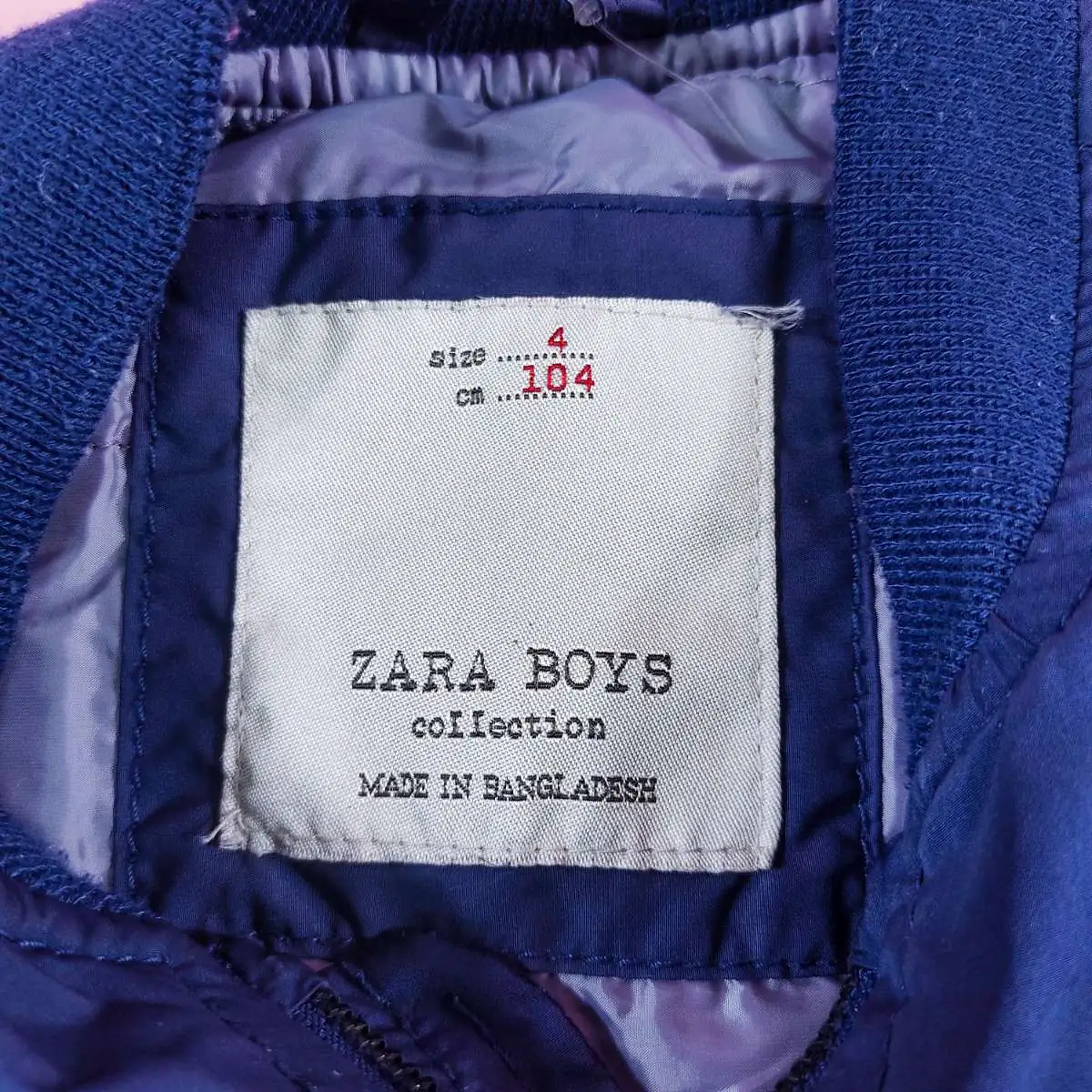 ZARA BOYS เสื้อกันหนาวแขนยาวผ้าร่มสีกรม 4  