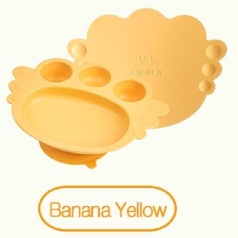 Suction Baby Angel tray - Banana Yellow (จานชามดูดโต๊ะ) 100% BPA Free