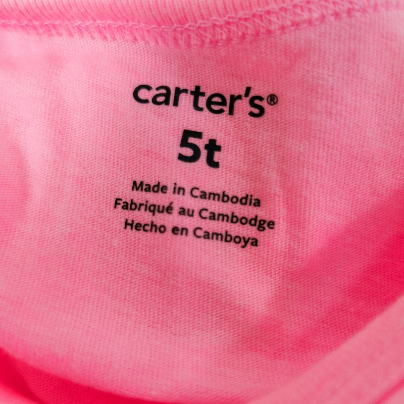 carter's เสื้อยืดแขนยาวสีชมพูมีรูปหมาขนสีขาว Szie 5t