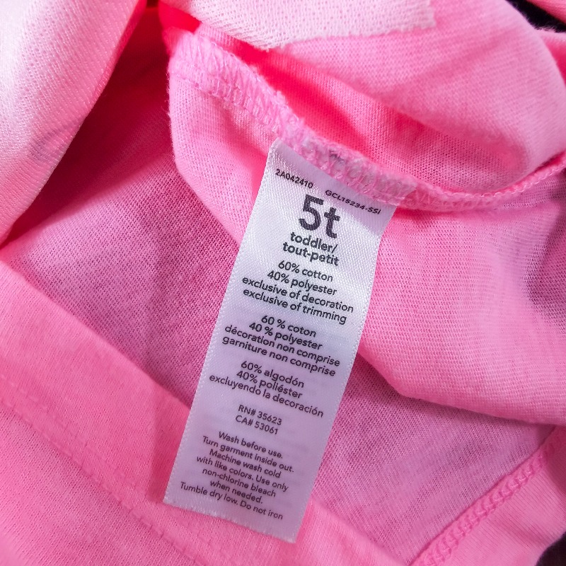 carter's เสื้อยืดแขนยาวสีชมพูมีรูปหมาขนสีขาว Szie 5t