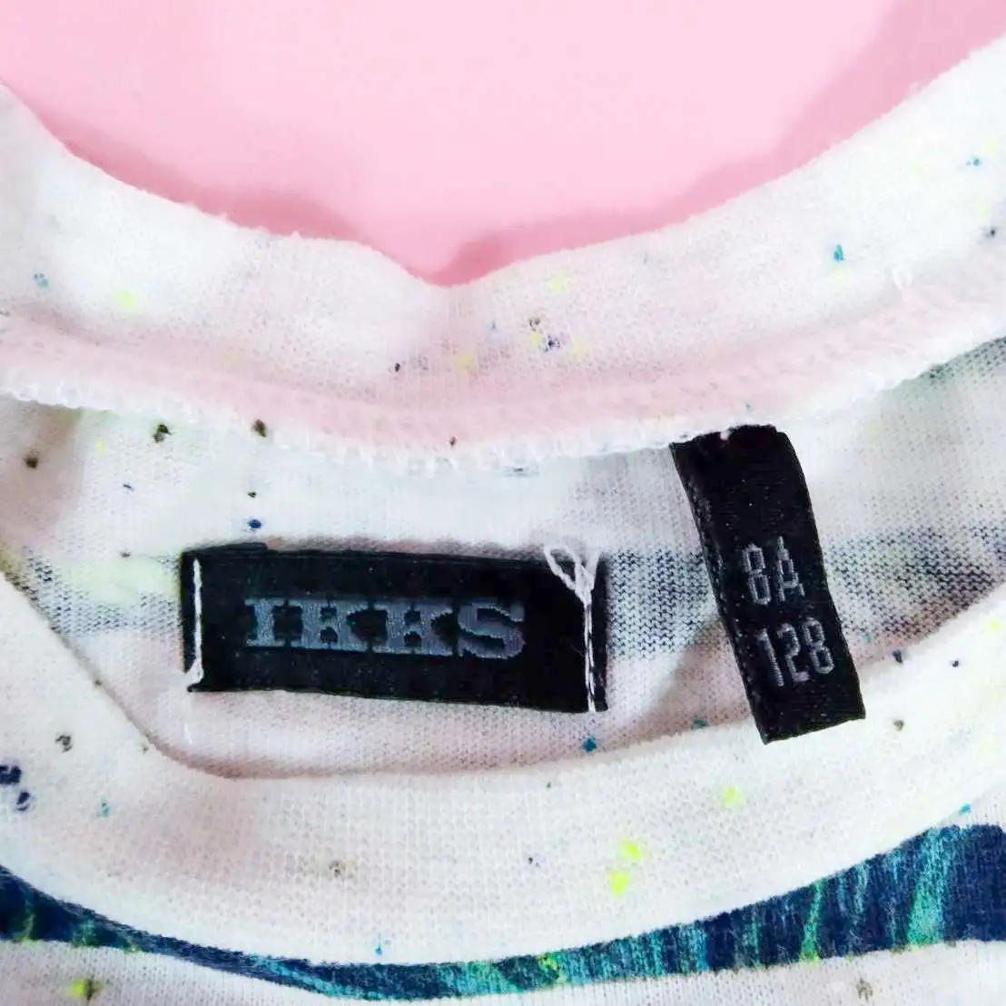 IKKS เสื้อยืดแขนสั้นลายขวางสีเขียวไซส์ 8A 128