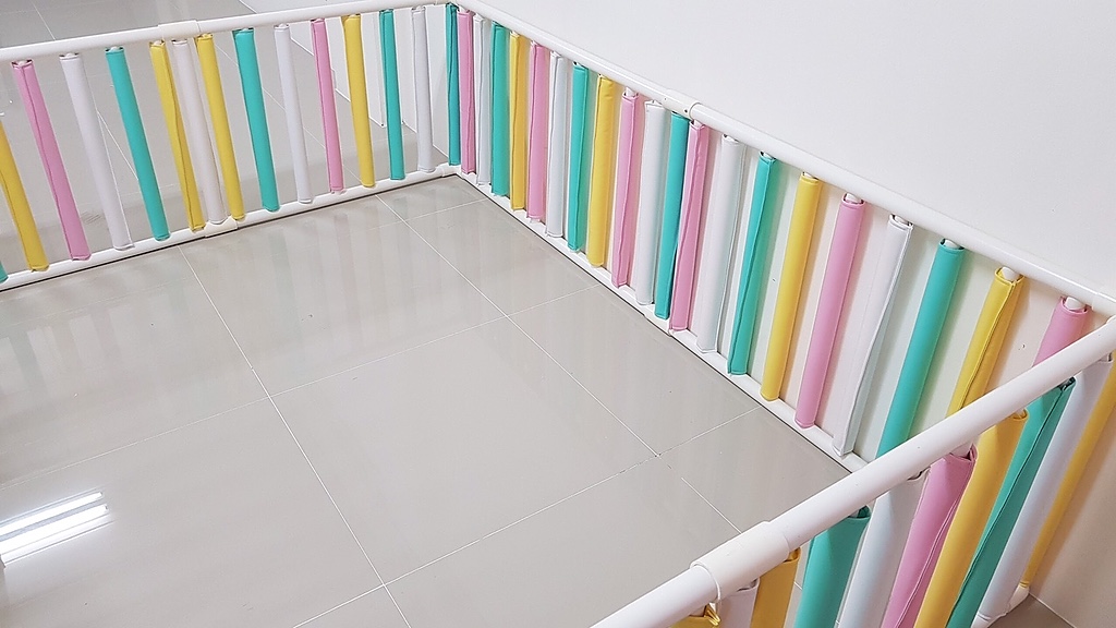 คอกกั้นเด็ก PVC หุ้มนวม