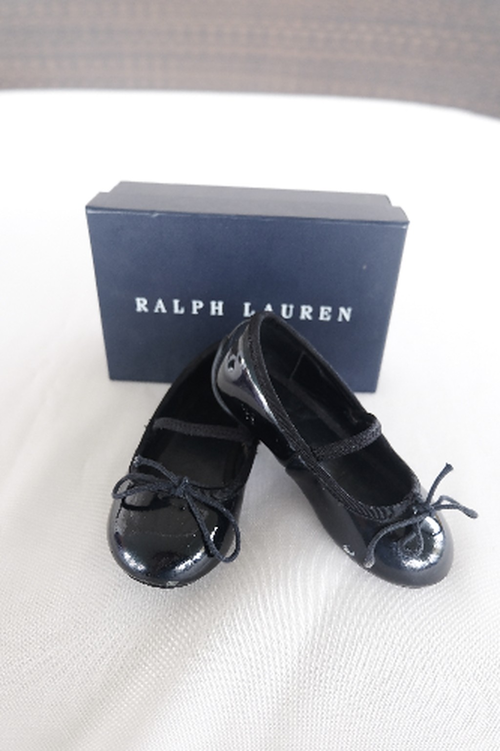 Ralph lauren black patent leather allie