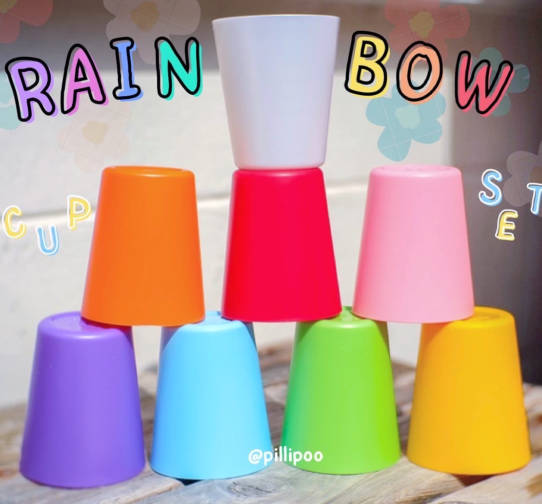 Rainbow Learning Cup Set