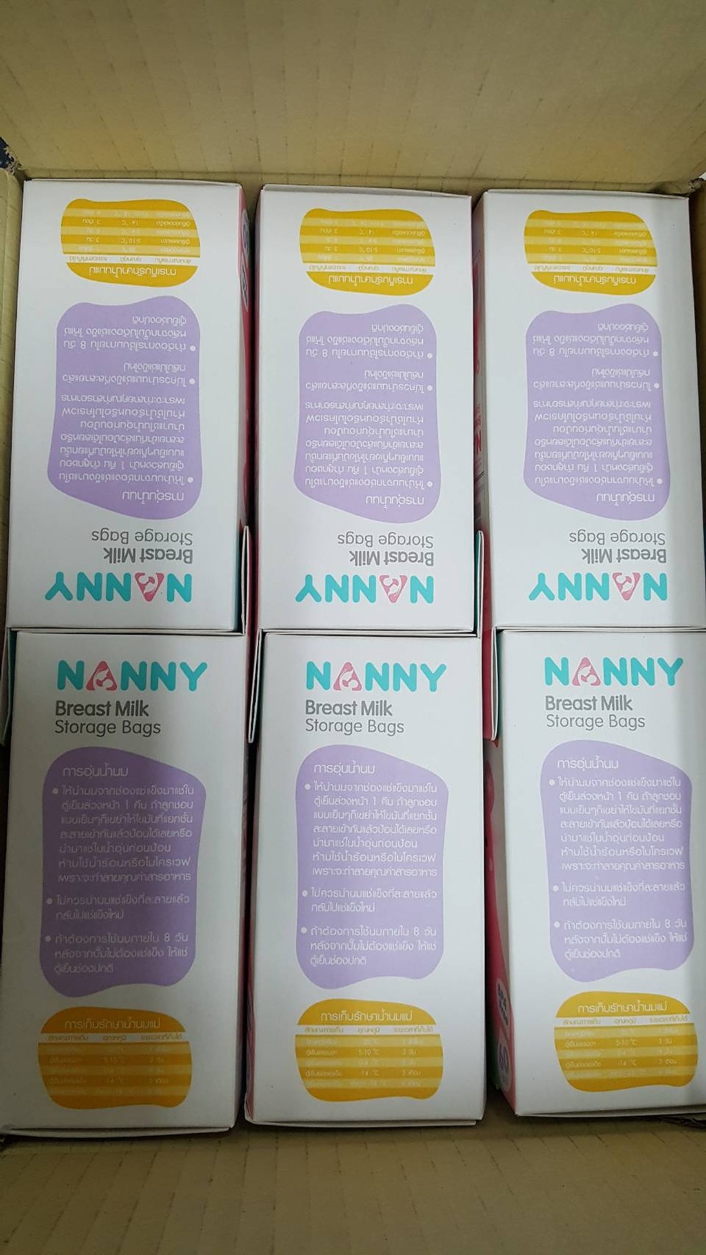 ถุงเก็บน้ำนม NANNY ขนาด 8 ออนซ์  360 ถุง  (แพ็ค 60 x 6 กล่อง)