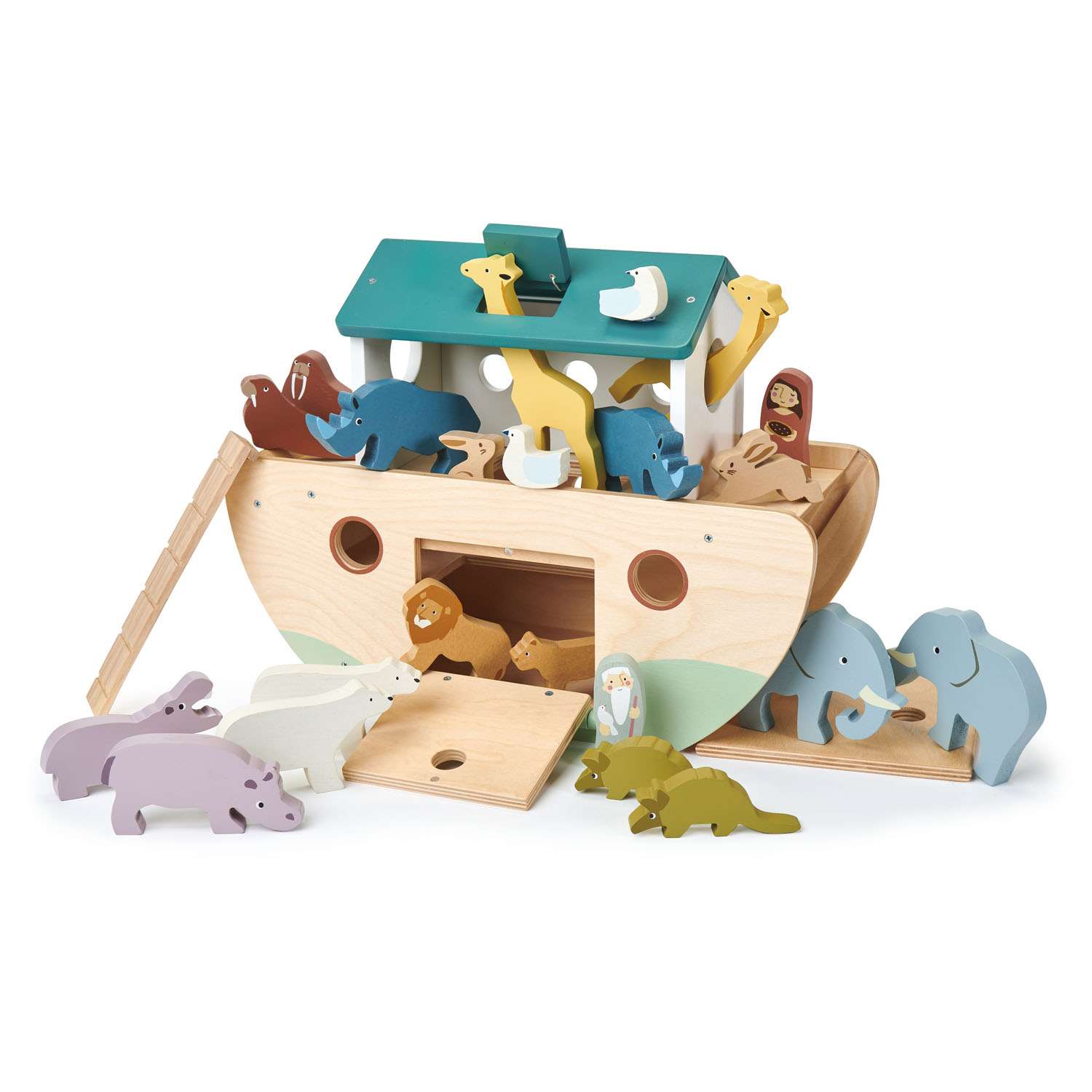 Tender Leaf Toys ของเล่นไม้ ของเล่นเสริมพัฒนาการ เรือไม้โนอาห์ Noah's Wooden Ark
