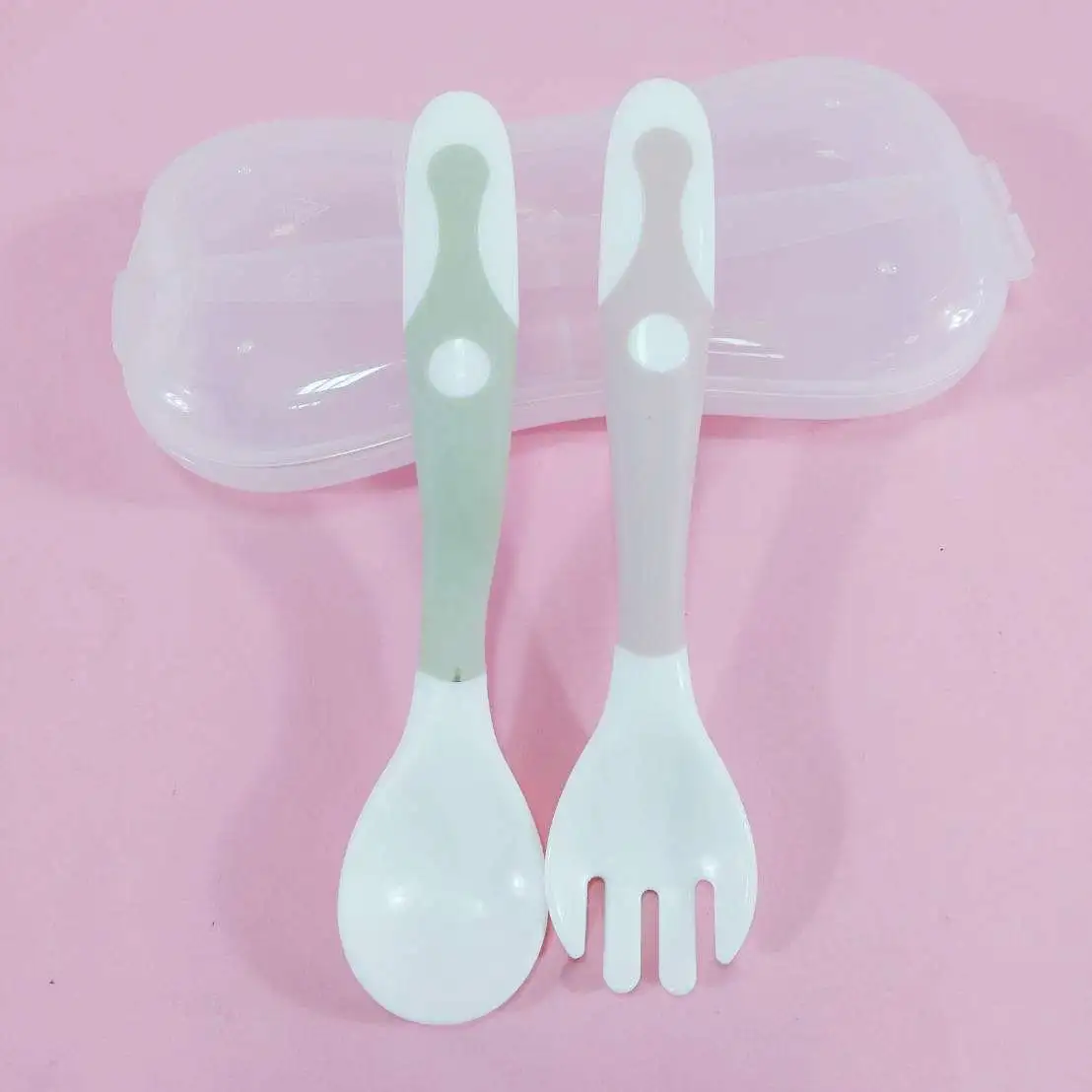 AAG (เอเอจี) Baby Cutlery Soft Silicone Training Set ชุดช้อนส้อมซิลิโคนฝึกทานอาหารสำหรับเด็ก