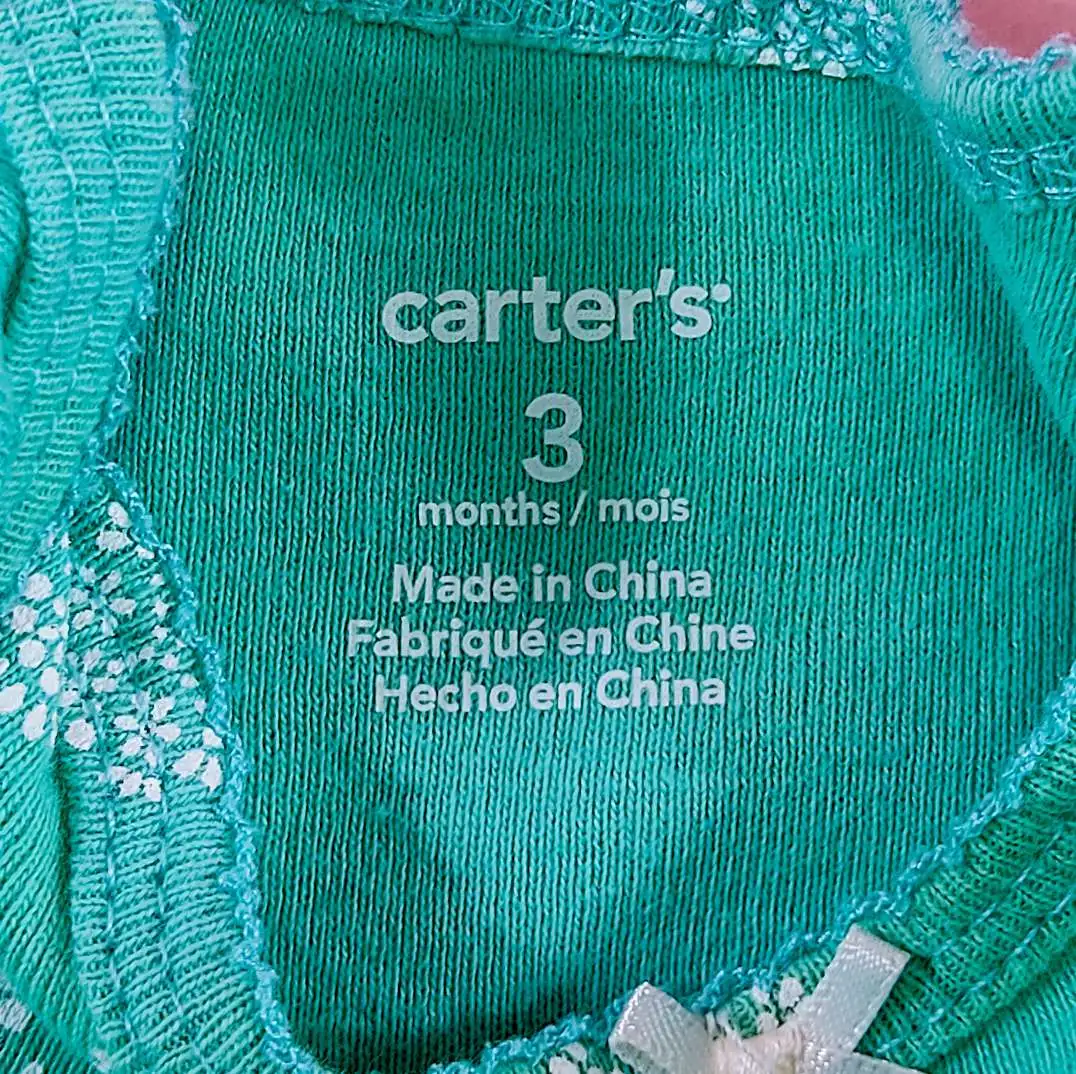 carter's ชุดหมี สีเขียวมิ้น 3 ชุด Size 3M