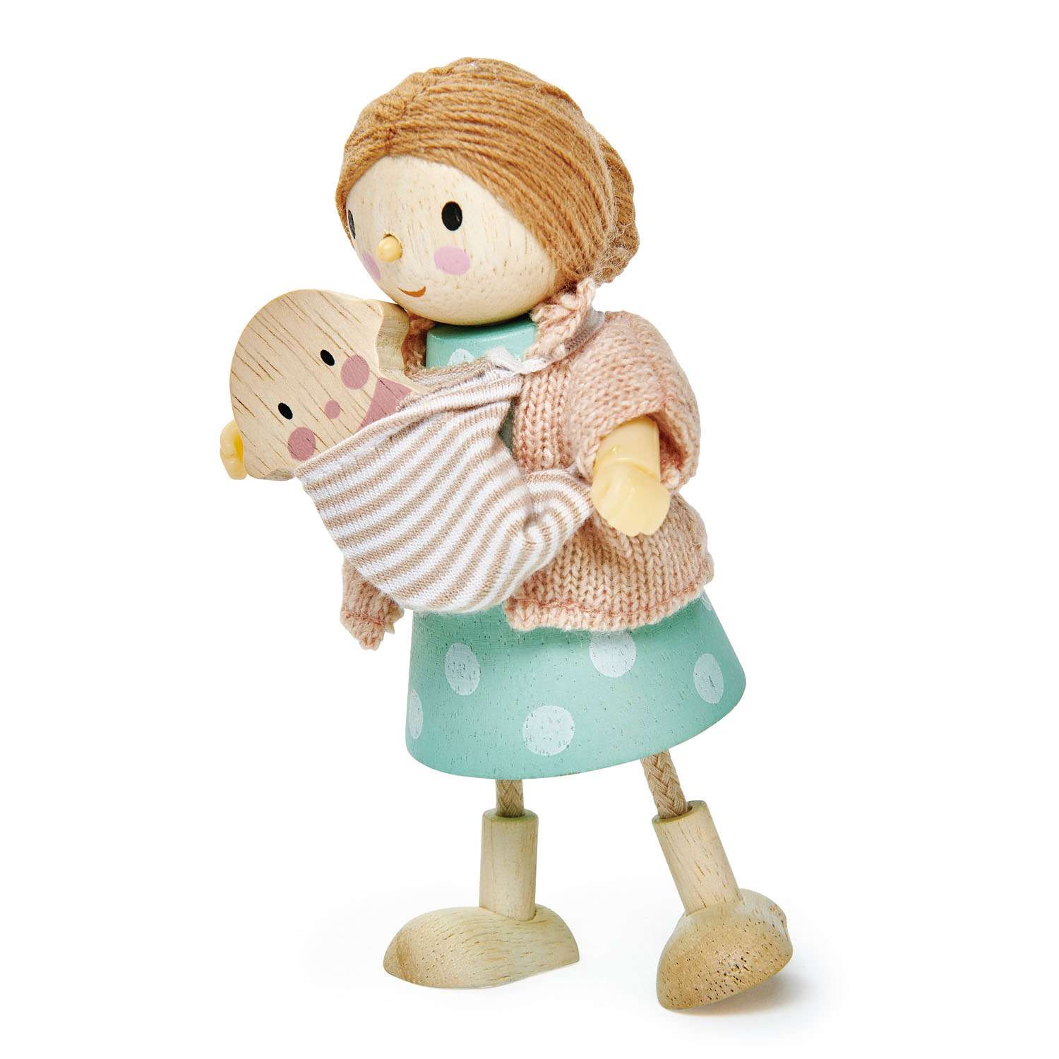 Tender Leaf Toys ของเล่นไม้ ตุ๊กตา มิสซิสกู๊ดวู้ดและเบบี๋ Mrs Goodwood and the Baby