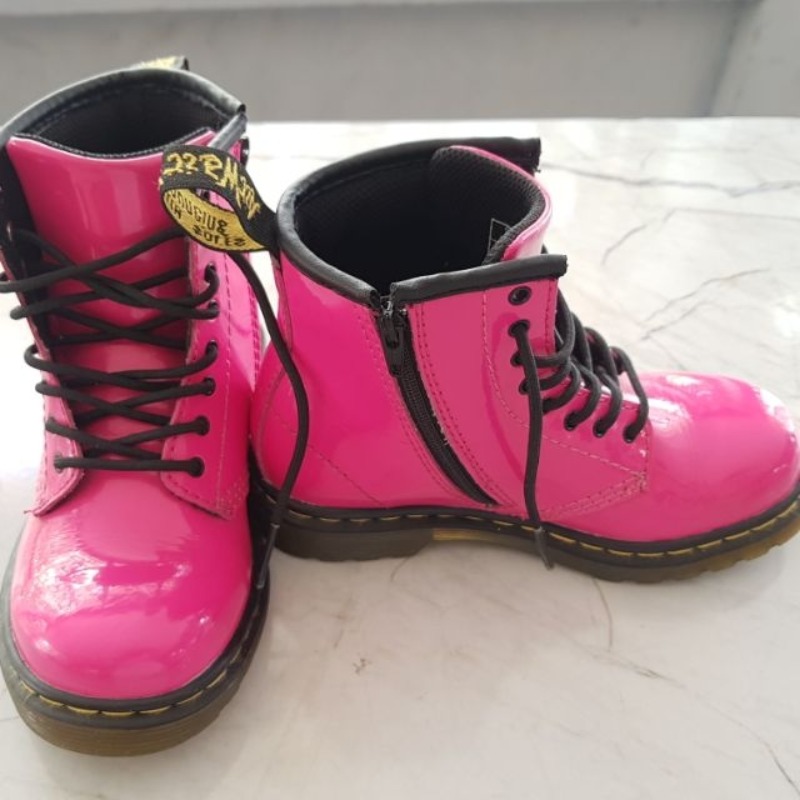 DR.MARTENS Brooklee patent leather ankle boots kids แท้จาก usa. 🇺🇸 แท้ มือ2
