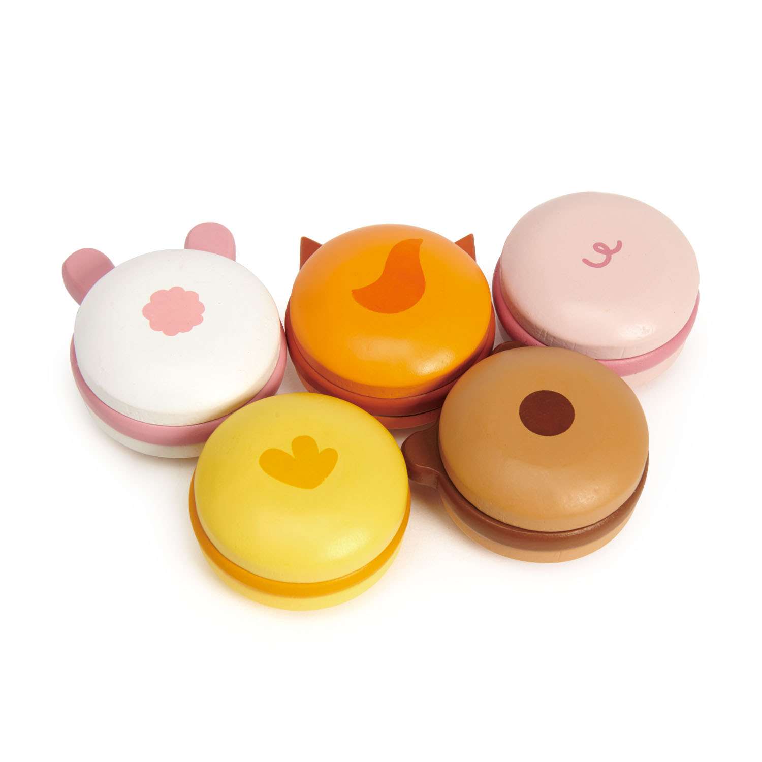 Tender Leaf Toys ของเล่นไม้ ของเล่นบทบาทสมมติ มาการองหน้าสัตว์สุดน่ารัก Animal Macarons