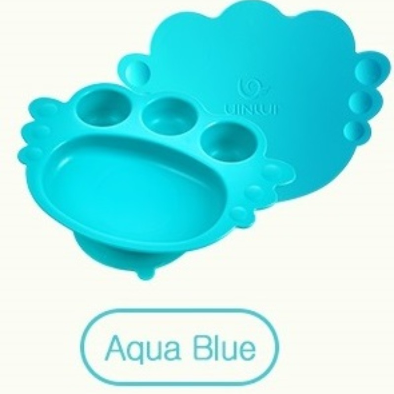 Suction Baby Angel tray - Aqua Blue (จานชามดูดโต๊ะ) 100% BPA Free