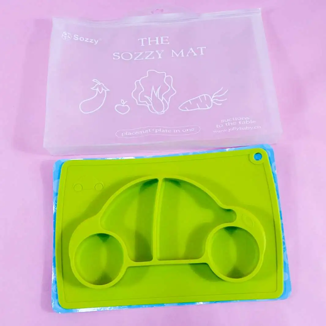 ถาดอาหารซิลิโคนปลอดสารพิษ Sozzy Silicone Placemat Tray for Baby&Toddler