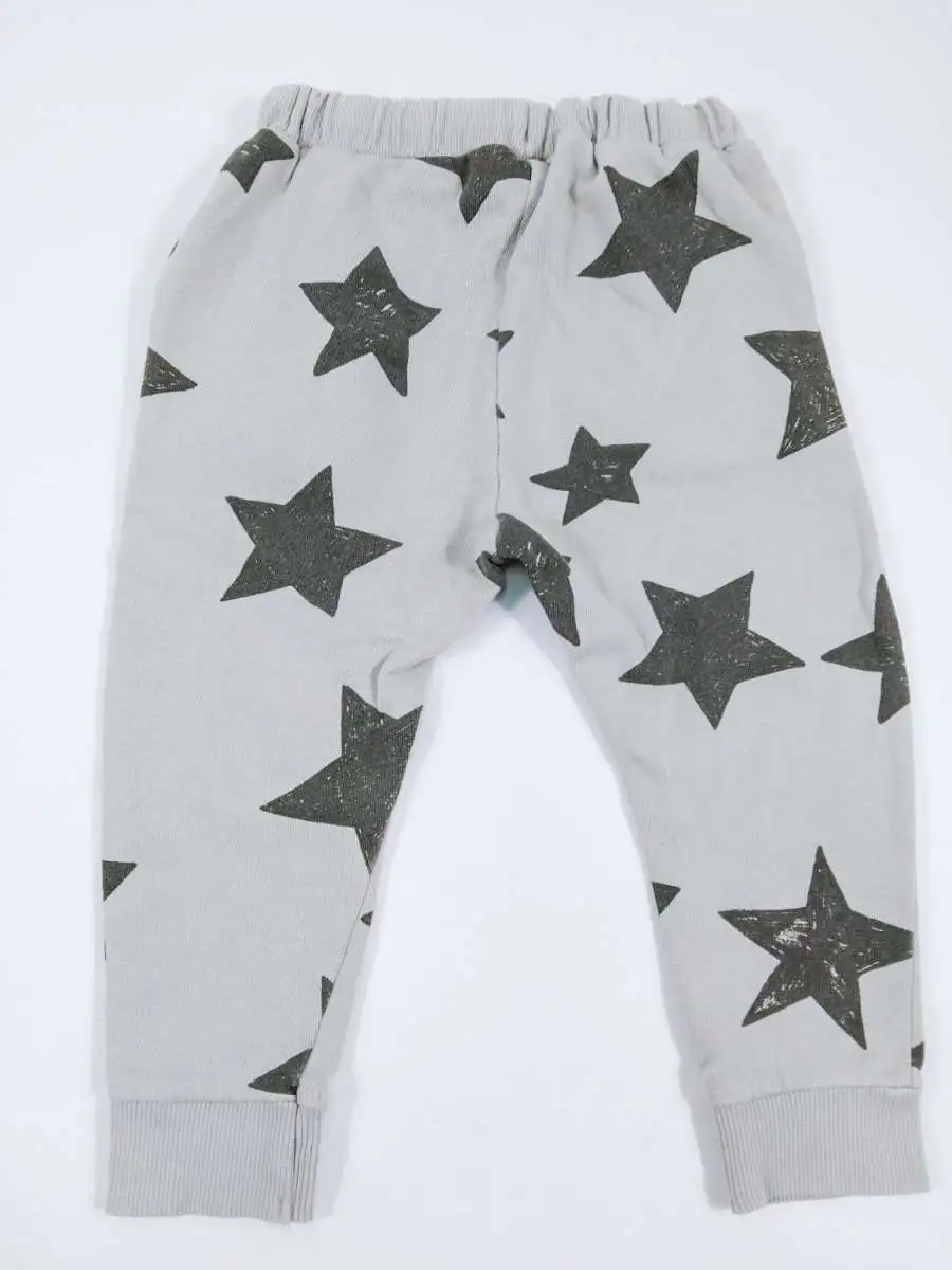 Zara baby boy กางเกงขายาวผ้ายืด สีเทาลายดาว 18-24 