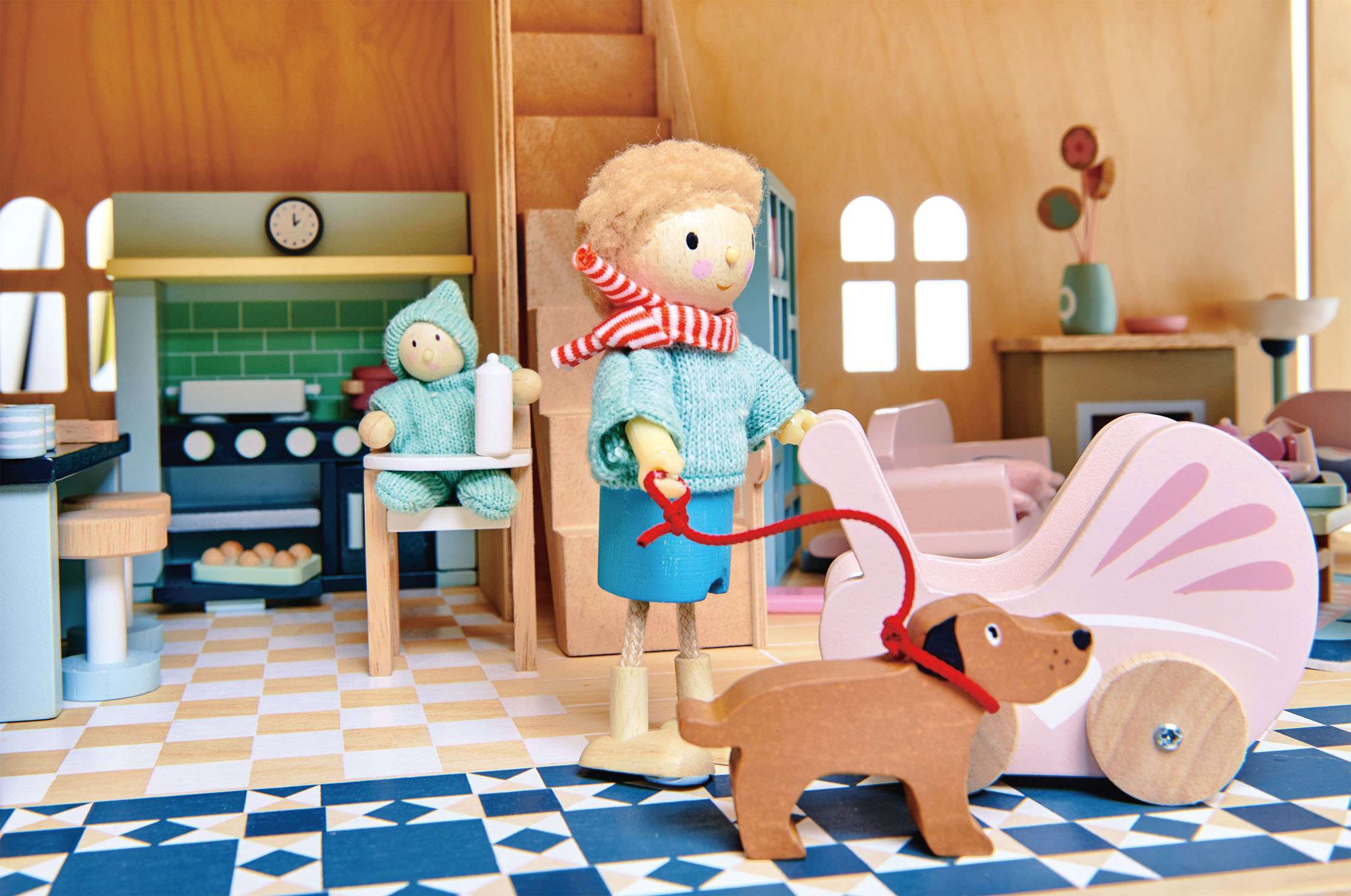 Tender Leaf Toys ของเล่นไม้ บ้านตุ๊กตา เฟอร์นิเจอร์เนอร์สเซอรี่ Dolls House Nursery Set