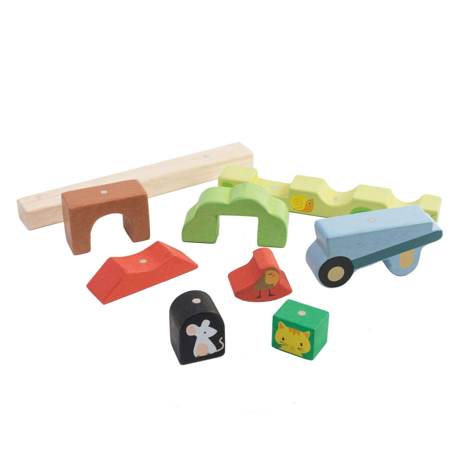 Tender Leaf Toys ของเล่นไม้ ของเล่นเสริมพัฒนาการ ชุดตัวต่อแม่เหล็กในสวน Garden Magnetic Puzzle