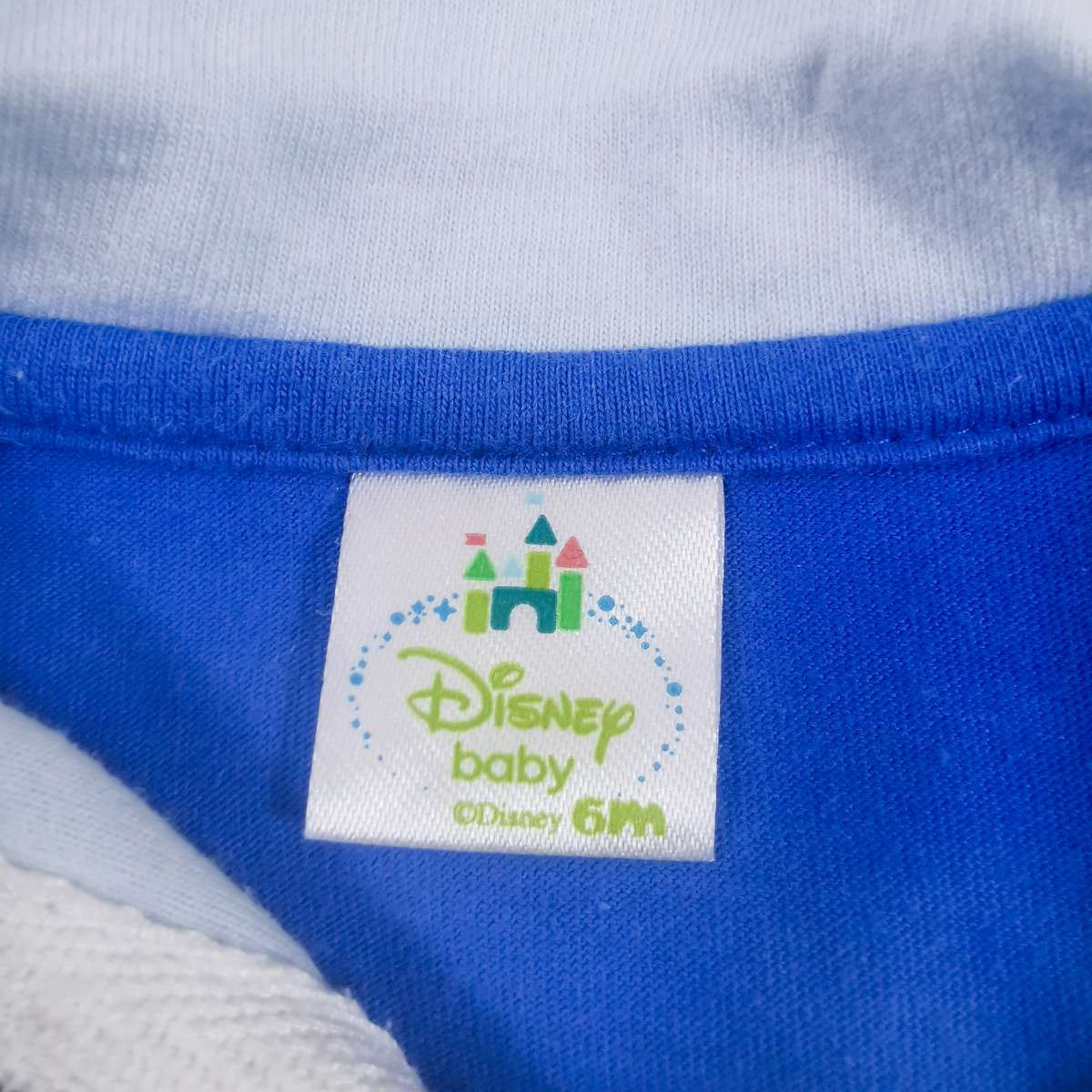 Disney baby ชุดหมีแขนสั้นเสื้อสีฟ้ากางเกงสีขาว 6m 