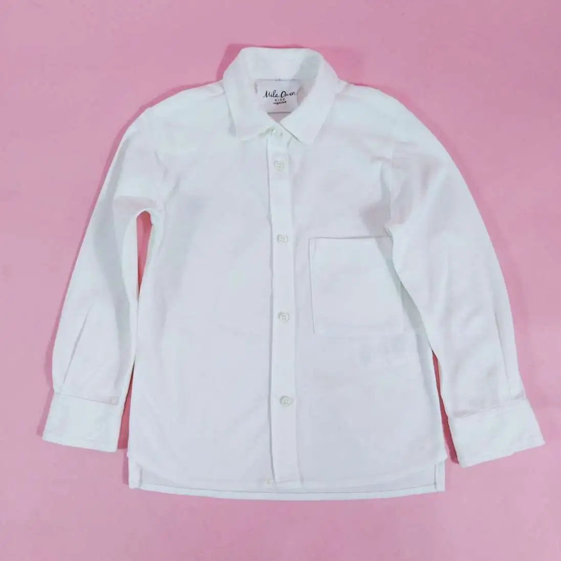 Mila Owen  Kids เสื้อโปโลแขนยาวสีขาวไซส์ 100