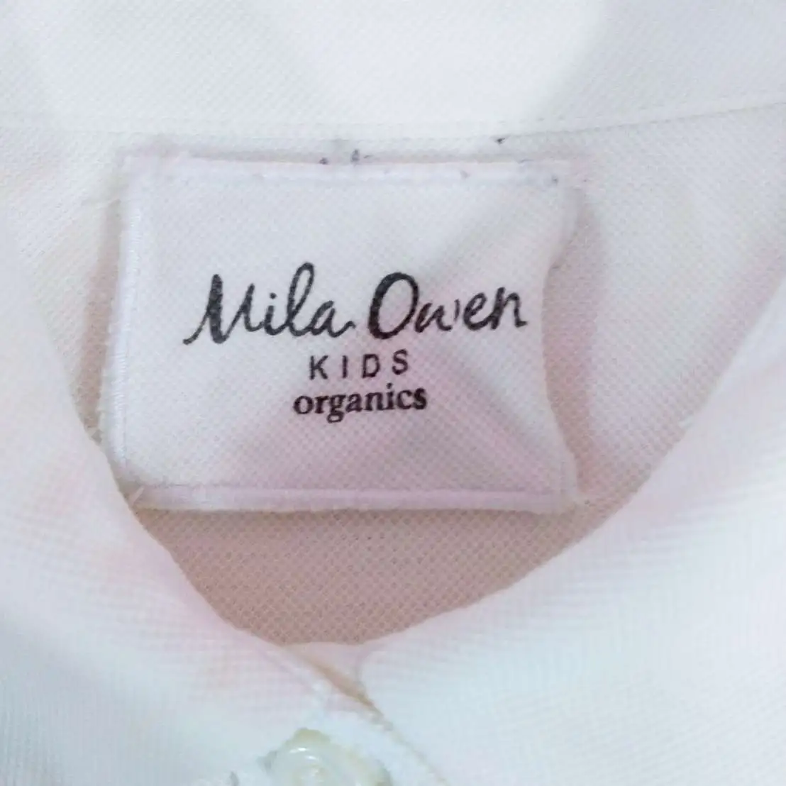 Mila Owen  Kids เสื้อโปโลแขนยาวสีขาวไซส์ 100