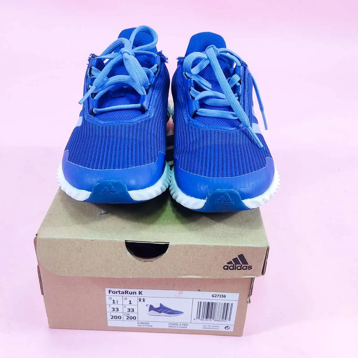 Adidas FortaRun K รองเท้าผ้าใบสีน้ำเงิน size US 1/2  หรือ 20 cm