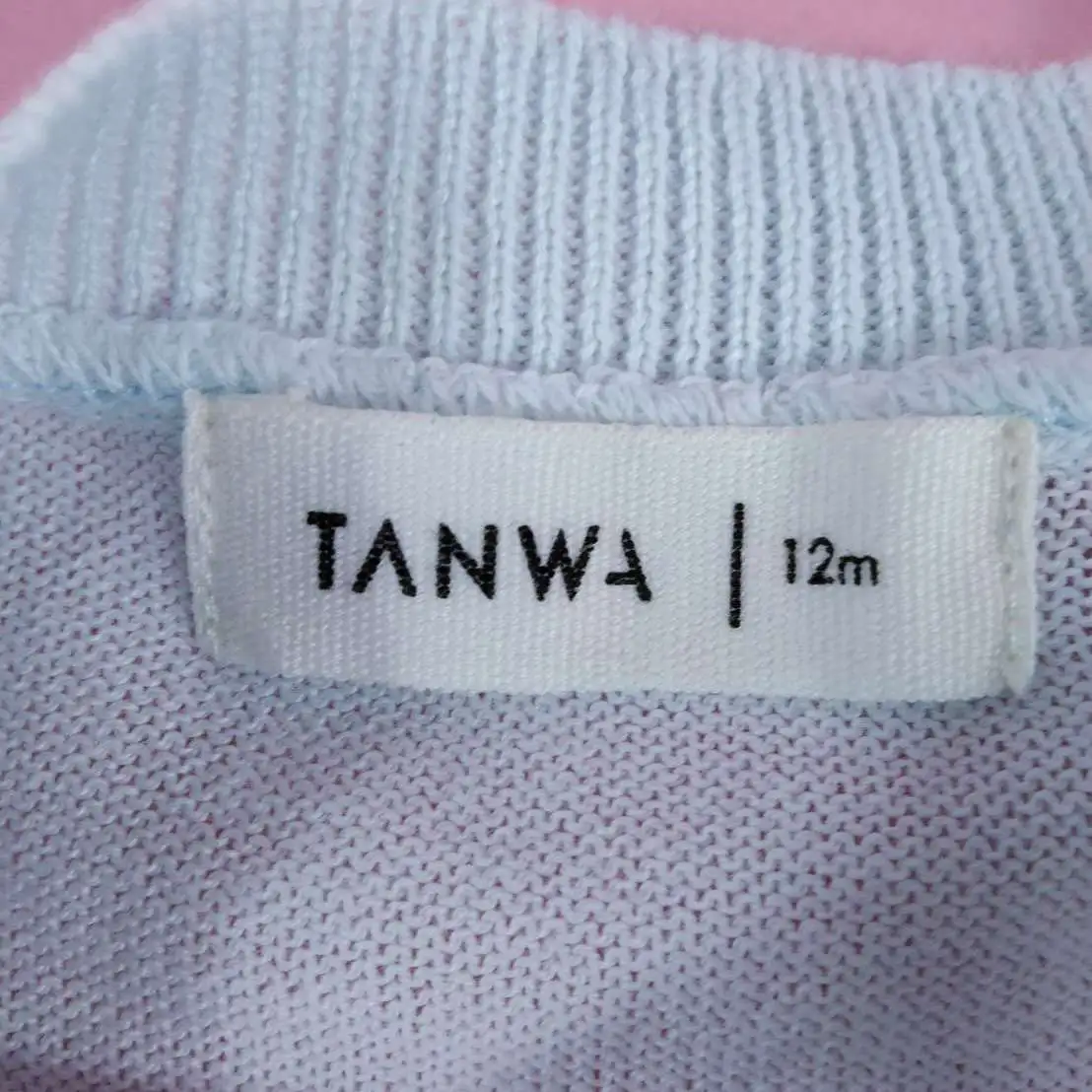  TANWY เสื้อแขนยาวไหมพรมสีมิ้นไซส์12m