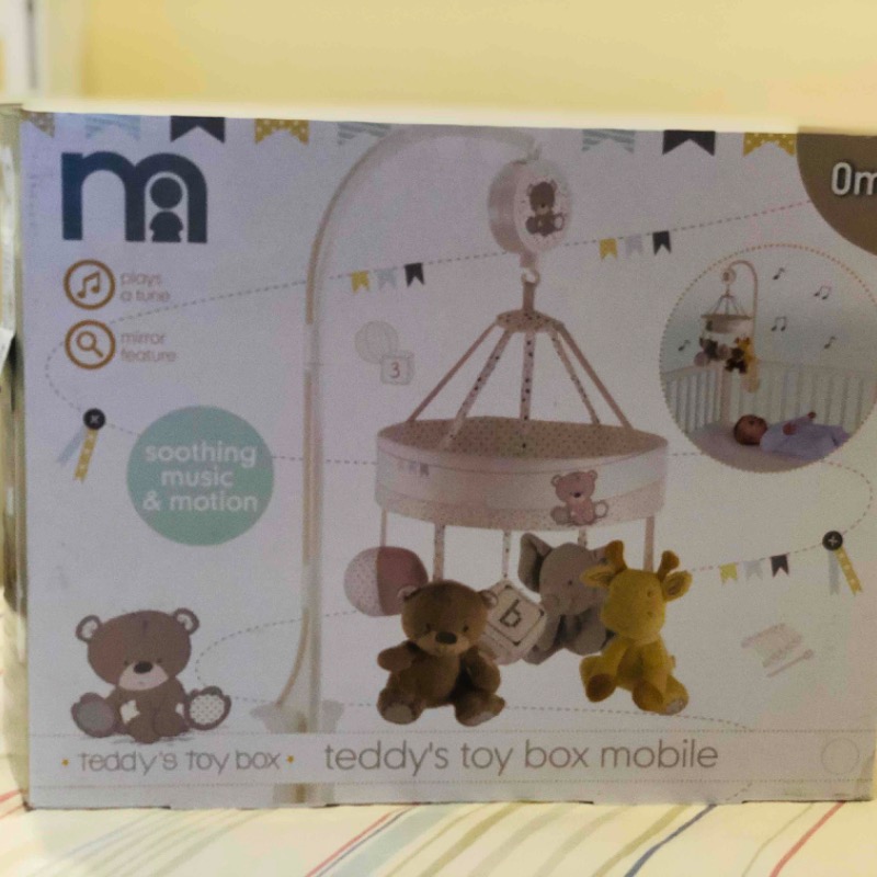 โมบายไขลาน Mothercare Teddy toy box musical mobile