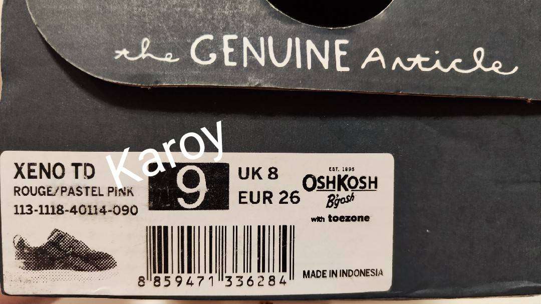 OSHKOSH ไซส์ US9 สีชมพู